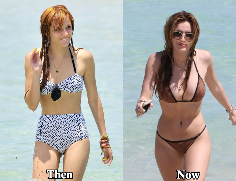 Bella Thorne breast augmentation before and after Photos
