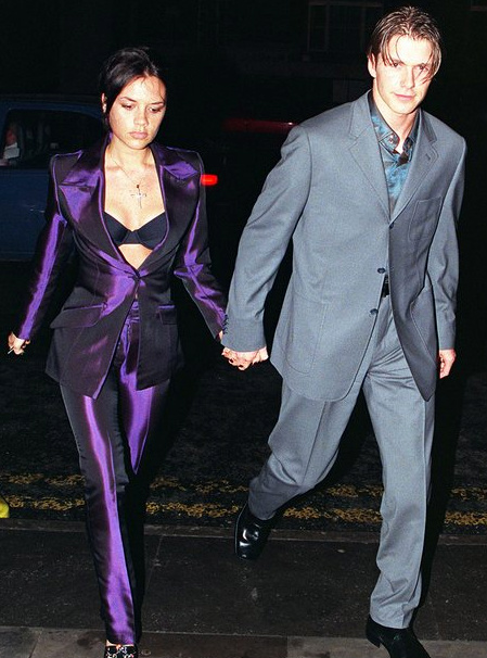 Victoria Beckham with david beckham 1997