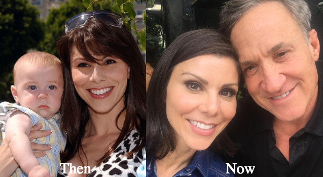Photo Credit: (left with child) In 2004 Amanda Edwards Getty Images, (right with husband Dr Terry Dubrow) Heather Dubrow Instagram