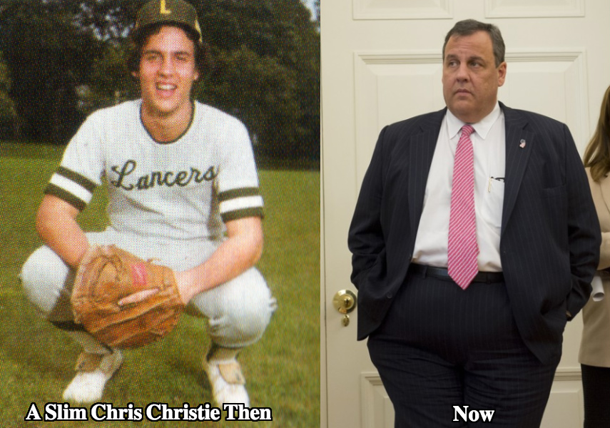 Chris Christie young slim and weight loss